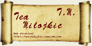 Tea Milojkić vizit kartica